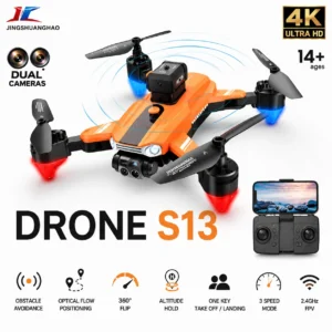 JINGSHUANGHAO S13 Drone Dual Camera 4K Ultra HD Orange Black