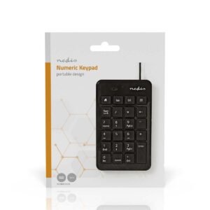 Nedis KBNM100BK Numeric Keypad Black USB-A me 23 taste dhe kabell 1.5 metra