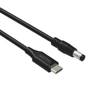 Kabell USB-C në DC 5.5×2.5 mm 1m për furnizim pajisjesh elektronike dhe projekte DIY