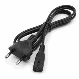 Kabell ushqimi Europlug në IEC C7 Figure-8, i zi, për pajisje audio video, adapterë dhe elektronikë me hyrje IEC C8