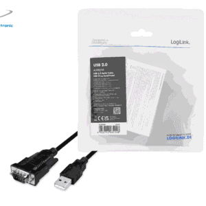LogiLink AU0048A kabllo USB 2.0 në RS232 DB9 Male 1.5m me logo Atila Electronic