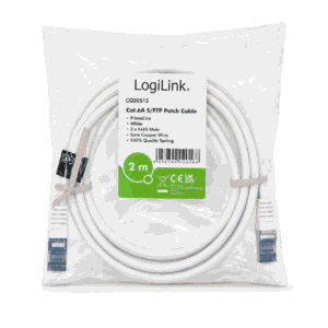 LogiLink CQ3051S Patch Cord CAT6A S/FTP 2m White PrimeLine 10 Gigabit Ethernet