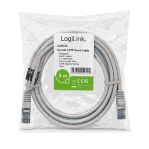 LogiLink CQ3062S kabell rrjeti CAT6A S/FTP PrimeLine 3m Grey 10Gbps