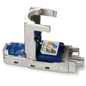 Nedis CCGB89410ME koka rrjeti RJ45 CAT6 CAT6A metalike Toolless pako 2 copë