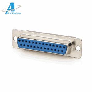 Nedis CCGP52806ME konektor D-Sub DB25 25-Pin Female për montim paneli me logo Atila Electronic