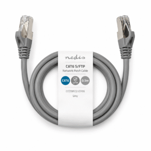 Nedis CCGT85221GY05 kabell rrjeti CAT6 RJ45 Male-Male S/FTP 0.5m Grey