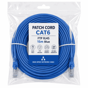 Patch Cord CAT6 FTP RJ45 15m Blue kabell rrjeti Ethernet Gigabit