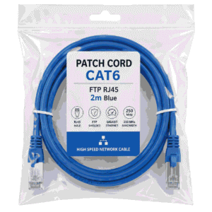 Patch Cord CAT6 FTP RJ45 2m Blue kabell rrjeti Ethernet Gigabit