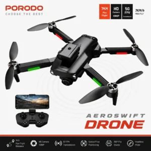 Porodo AeroSwift Drone HD me Brushless Motor Optical Flow dhe Obstacle Avoidance