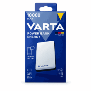 Varta Energy Power Bank 10000mAh me USB-C, 2 porta USB-A dhe paketim origjinal