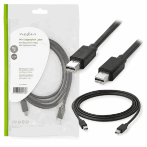Kabëll Mini DisplayPort Male-Male Nedis CCGP37504BK20 2m DisplayPort 1.4 8K 60Hz