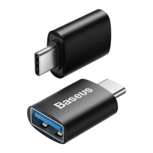 Baseus Ingenuity ZJJQ000001 adapter USB-C Male në USB-A Female OTG 10Gbps Black