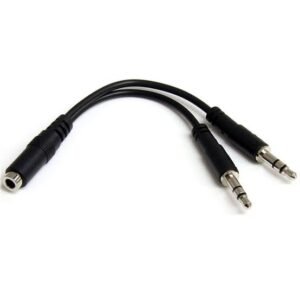 3.5mm Jack Female to 2x 3.5mm Jack Male Audio Splitter Cable