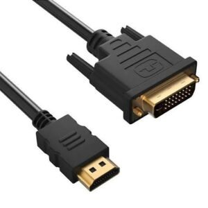 S-Line FK5002 kabell HDMI Male në DVI-D 24+1 Pin Male 1.5m i zi