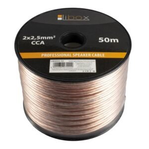 Kabëll altoparlanti Libox LB0009-50 2x2.50mm² CCA 50m transparent