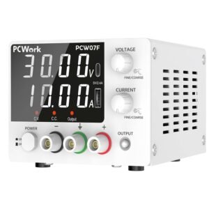 Ushqyes laboratorik PCWork PCW07F 0-30V 10A 300W me USB-C dhe ekran LED