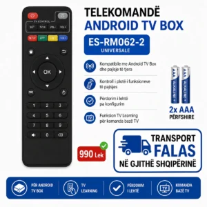 Telekomandë Universale Android TV Box ES-RM062-2 për MXQ Pro 4K M8 M8C H96 H96 Pro+