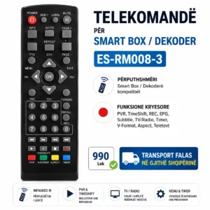 Telekomandë Smart Box dhe Dekoder ES-RM008-3 me PVR dhe TimeShift
