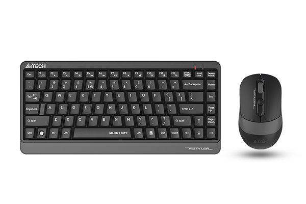 A4TECH FGS1110Q Fstyler set wireless me tastierë QuietKey, mouse Silent Click dhe lidhje 2.4GHz për PC e laptop