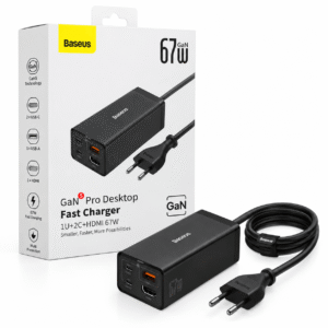Baseus GaN5 Pro 67W karikues desktop me 2 USB-C USB-A dhe HDMI