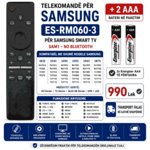 Telekomandë Smart TV ES-RM060-3 për Samsung QLED / UHD / LED NO Bluetooth + 2x Energizer AAA