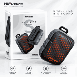 HiFuture Pocket S 5W portable speaker Intense Grey with IPX7 and Wireless 5.4