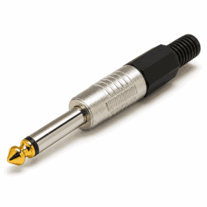 Jack 6.35mm Mono Male Metal Audio Connector TS për Kabllo