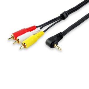HTTX 3.5mm Jack Male 4-Pole në 3 RCA Female audio video cable 1.5m