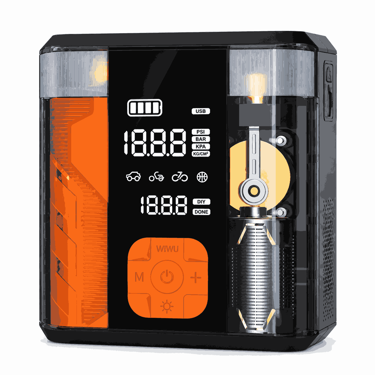 WiWU Car Guardian 4-in-1 Jump Starter & Portable Air Compressor – PD/QC & Light - Figura 2