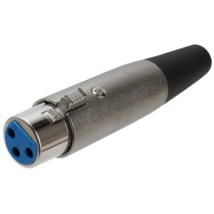 XLR 3-Pin Female Metal Audio Connector për Mikrofon dhe Kabllo Profesionale