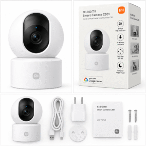 Xiaomi Smart Camera C301 – Kamerë Sigurie 3MP 2K Wi-Fi 360°
