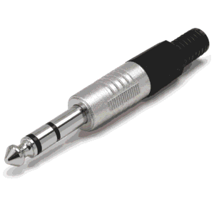 Jack 6.35mm Stereo Male Metal Audio Connector TRS për Kabllo