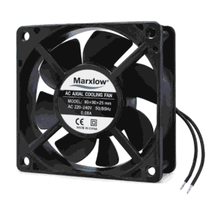 Marxlow AC Cooling Fan 90×90×25mm 220V 0.08A Black
