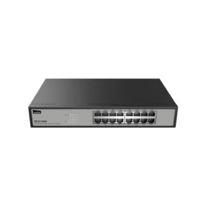 Netis ST3116GS switch Gigabit me 16 porta RJ45, 32 Gbps switching capacity dhe dizajn fanless