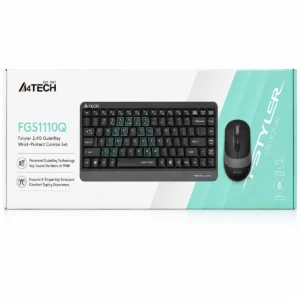A4TECH FGS1110Q set Tastierë dhe Mouse Wireless 2.4GHz QuietKey