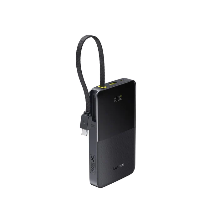 Baseus FC51 20000mAh power bank me fast charging 22.5W, kabllo USB-C të integruar dhe karikim për 3 pajisje