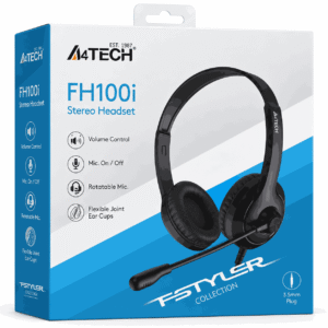 A4TECH FH100i stereo headset with rotatable microphone, volume control and 3.5mm plug