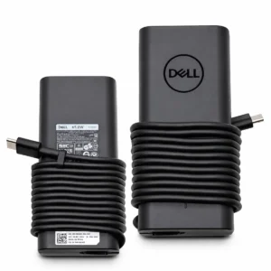 Karikues laptopi Dell 65W LA65NM170 me kabllo dhe konektor USB-C në sfond të bardhë