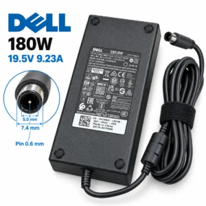 Karikues Dell LA180PM180 180W 19.5V 9.23A me konektor 7.4 × 5.0 mm dhe pin qendror
