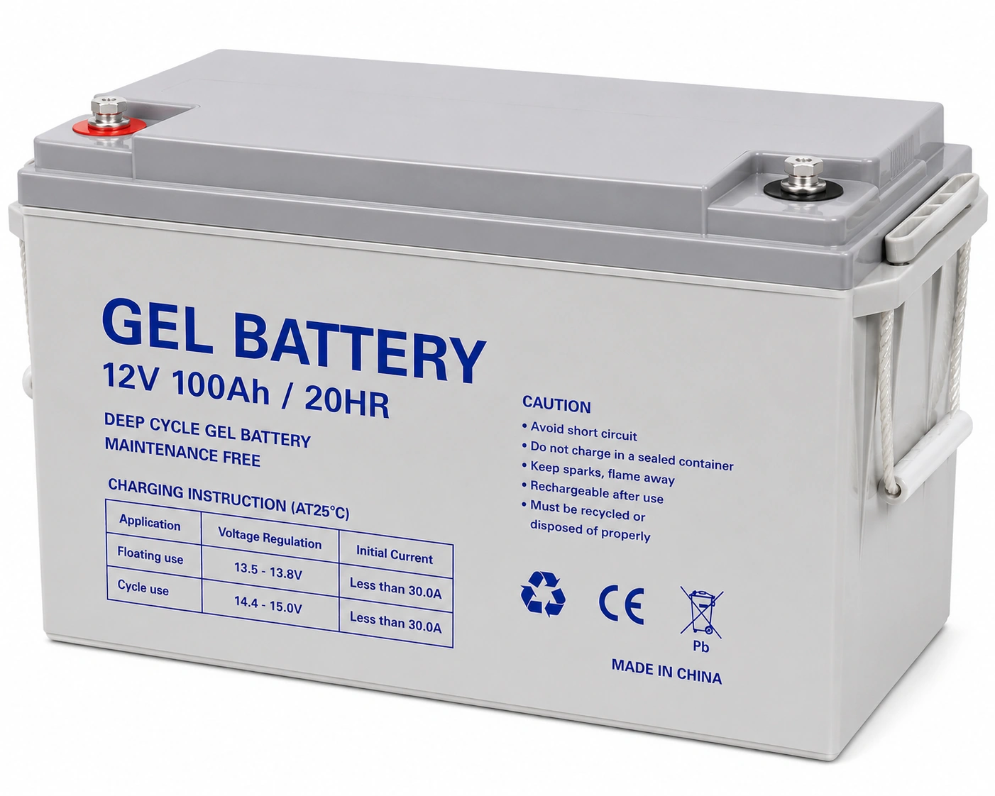 Bateri GEL 12V 100Ah e rikarikueshme për solar UPS dhe backup power