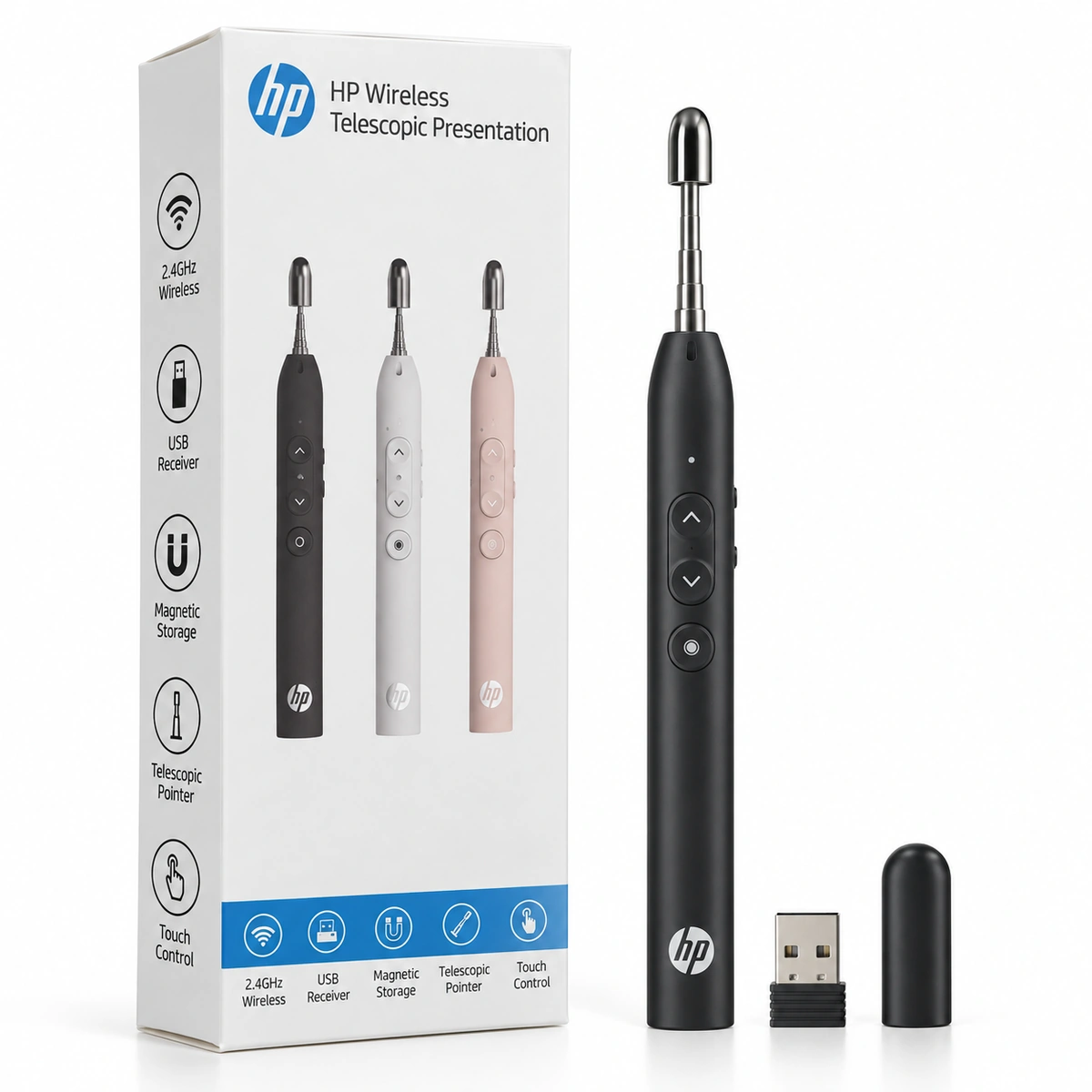 HP Wireless Telescopic Presentation – Prezantues Wireless Teleskopik 2.4GHz