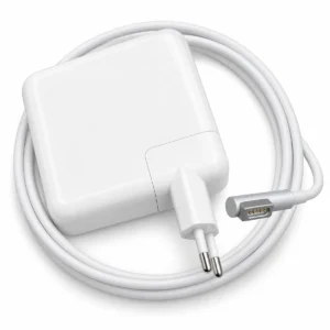 Karikues i bardhë kompatibël për MacBook MagSafe 1 60W, me kabllo, spinë europiane dhe konektor L