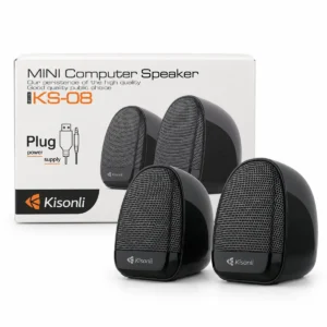 Kisonli KS-08 Mini PC Speaker me dy bokse USB 6W dhe kuti origjinale