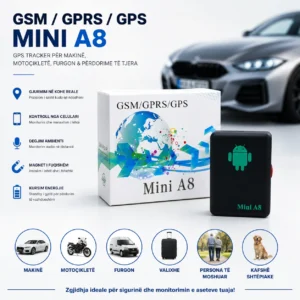 Mini A8 GSM GPRS LBS tracker 2G me bateri 500mAh për makina dhe automjete