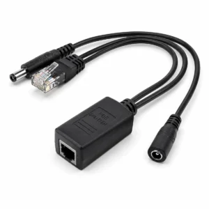 PoE Injector dhe Splitter Cable Set me RJ45 dhe DC për kamera IP dhe pajisje rrjeti