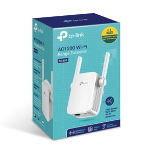 TP-Link RE305 AC1200 Wi-Fi Range Extender me dy antena, Dual Band dhe portë Ethernet