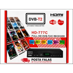HD-777C receiver DVB-T2/C Full HD 1080p me HDMI USB PVR dhe TimeShift
