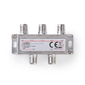Nedis SSPL410ME satellite splitter 4 way me 4 dalje F 5-2400 MHz 75 Ohm DC Power Pass