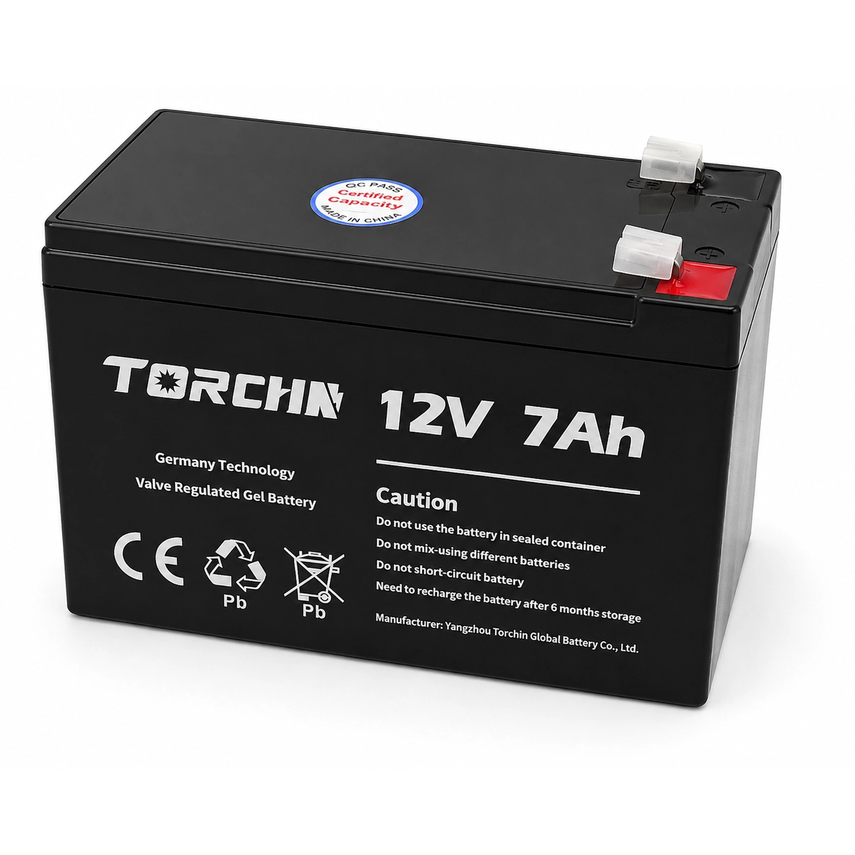 TORCHIN bateri GEL 12V 7Ah e rikarikueshme për UPS sisteme alarmi dhe furnizim rezervë