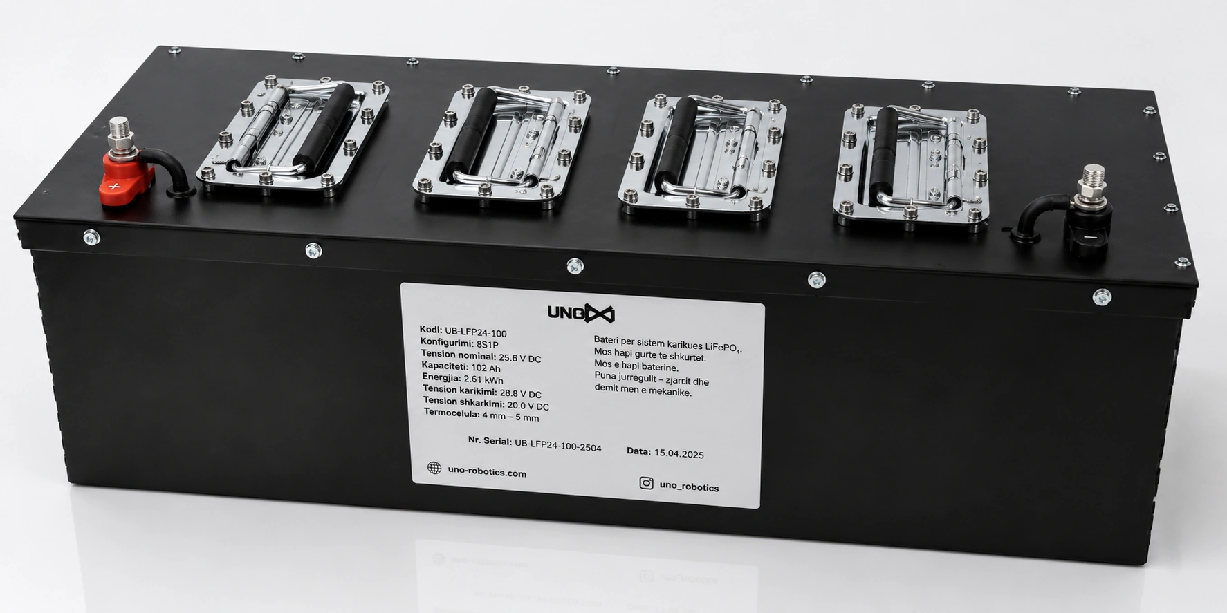 UB-LFP24-100 LiFePO4 battery 25.6V 102Ah 2.61kWh with EVE LF100LA prismatic cells